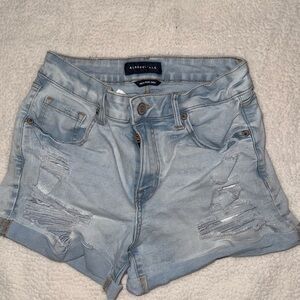 Aeropostale Light Blue Distressed Jean Shorts